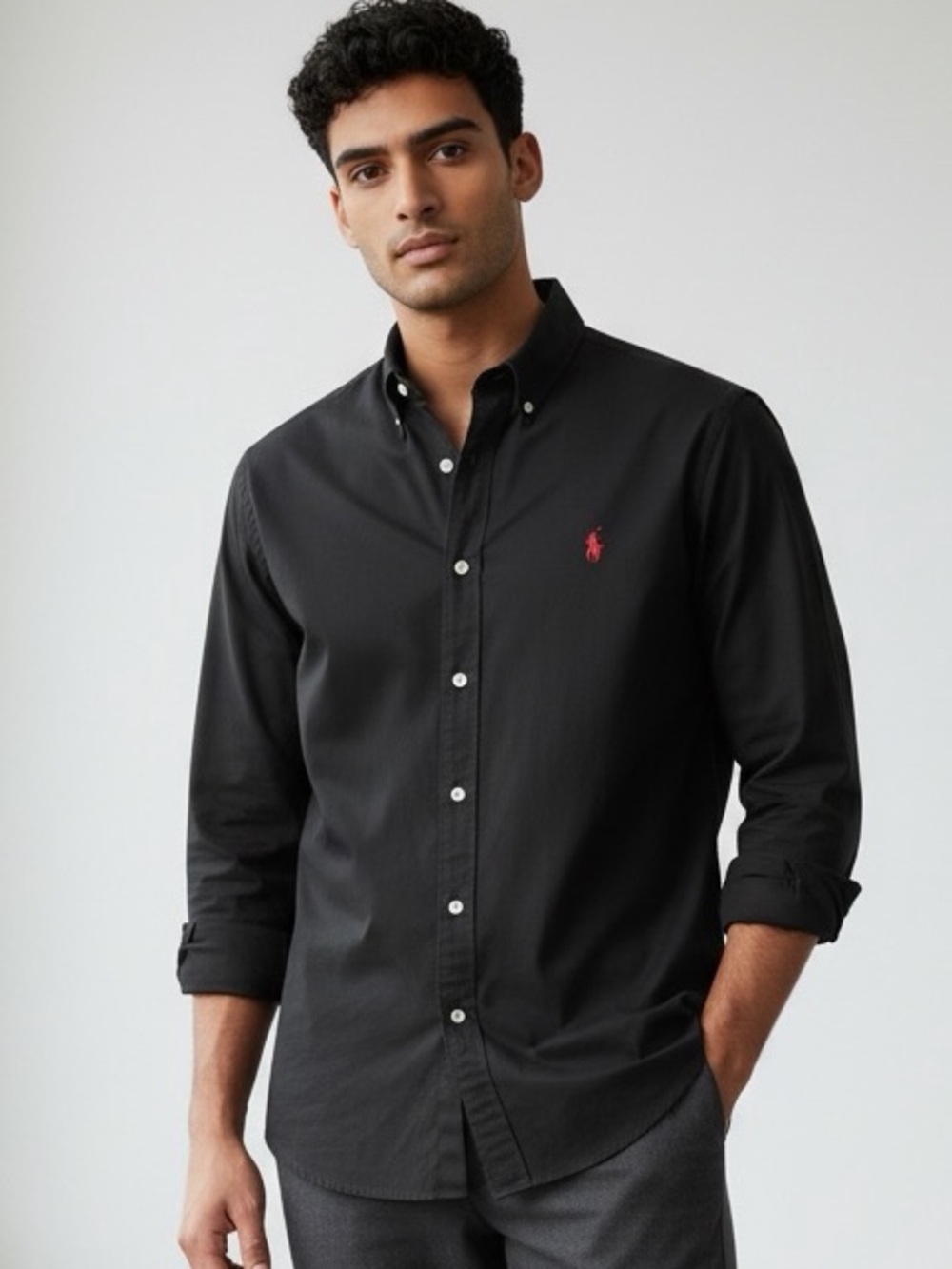 Ralph Lauren Classic Fit 100% Cotton Black Long Sleeve Button Down - Size XXL